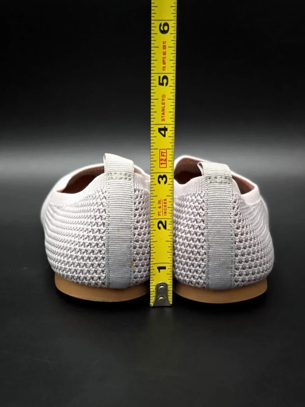 Lucky Brand Daneric Gray Slip on Ballet Flats Casual Knit Shoes Women's 8.5M